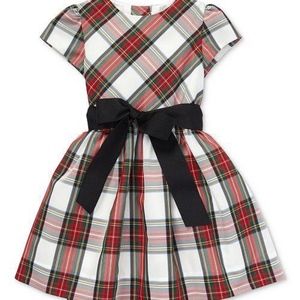 Ralph Lauren Tartan White Plaid Dress Set - 12M